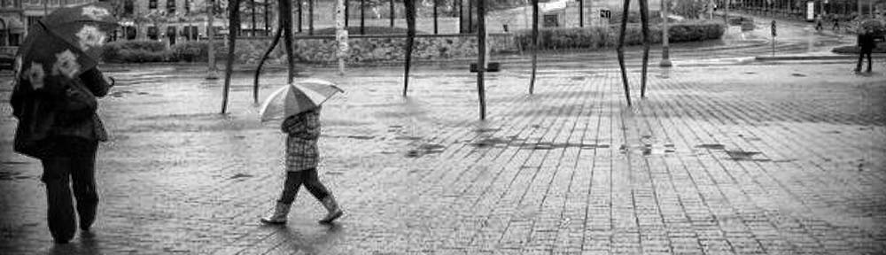 Rain and umbrellas, National Gallery, Ottawa, Ontario