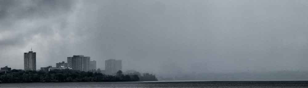 Rain, Ottawa River, Ottawa, Ontario