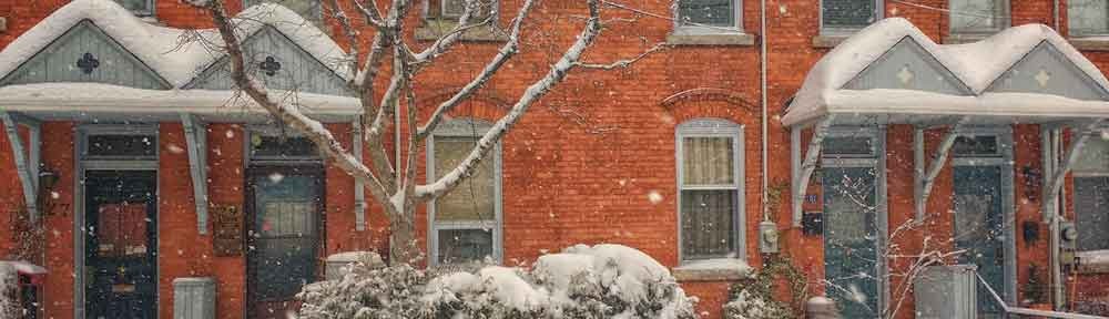 Lorne St in snow, Ottawa, Ontario