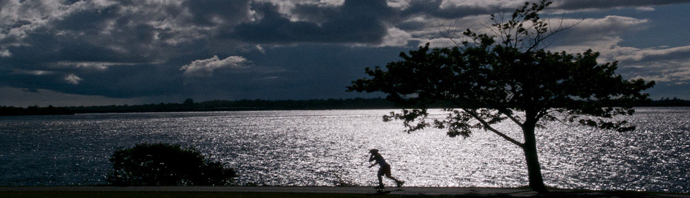 Skater on the Ottawa River Pathway, Ottawa, Ontario