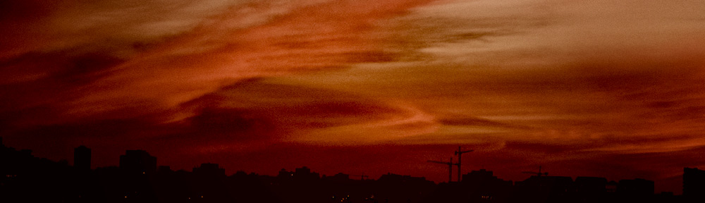 Red sky over Ottawa, Ontario