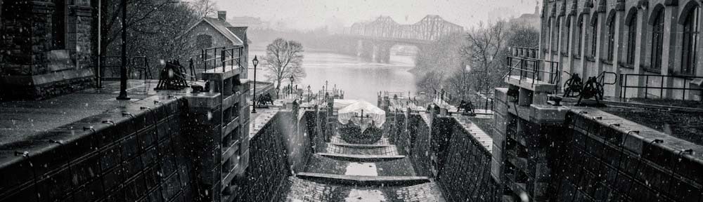 Snowfall, Entrance Bay, Ottawa, Ontario