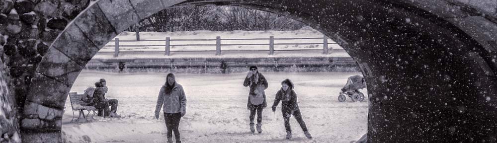 Skaters, Patterson Creek, Ottawa, Ontario