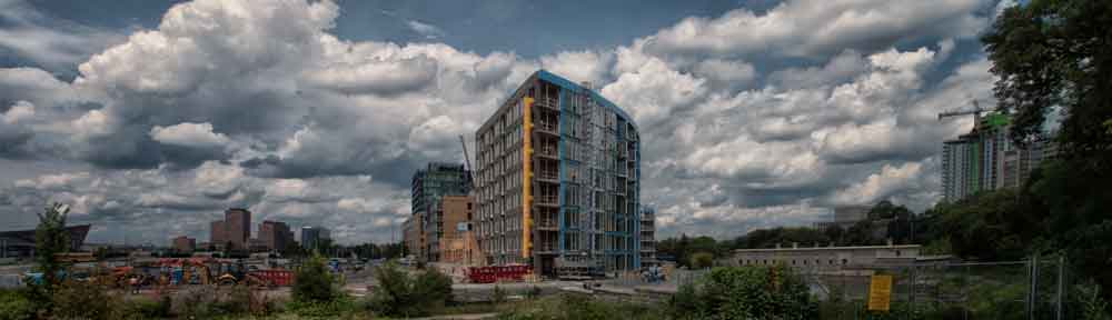 LeBreton condo and clouds, Ottawa, Ontario