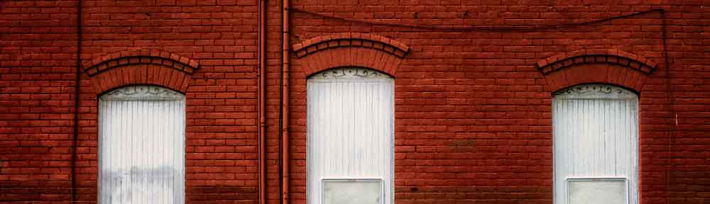 Wall and windows, The Glebe, Ottawa, Ontario